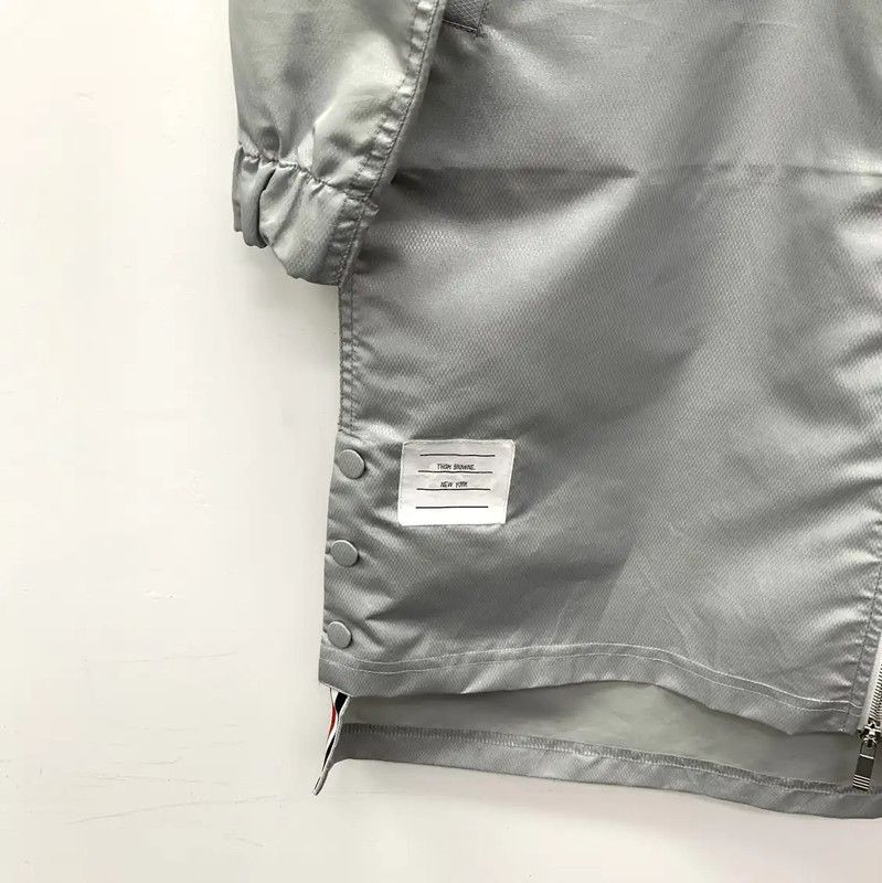 Thom Browne Thom Browne Gray Polyester Women's Trench Coat 0089 Size ONE SIZE - 5 Thumbnail