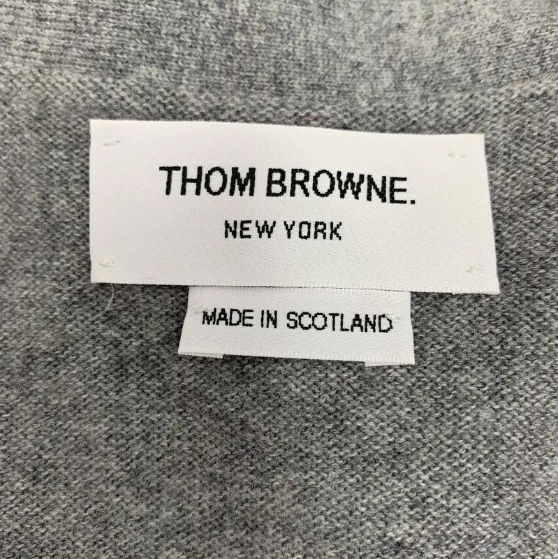 Thom Browne Thom Browne Women's Gray Cashmere Cardigan 0089 Size L / US 10 / IT 46 - 5 Thumbnail