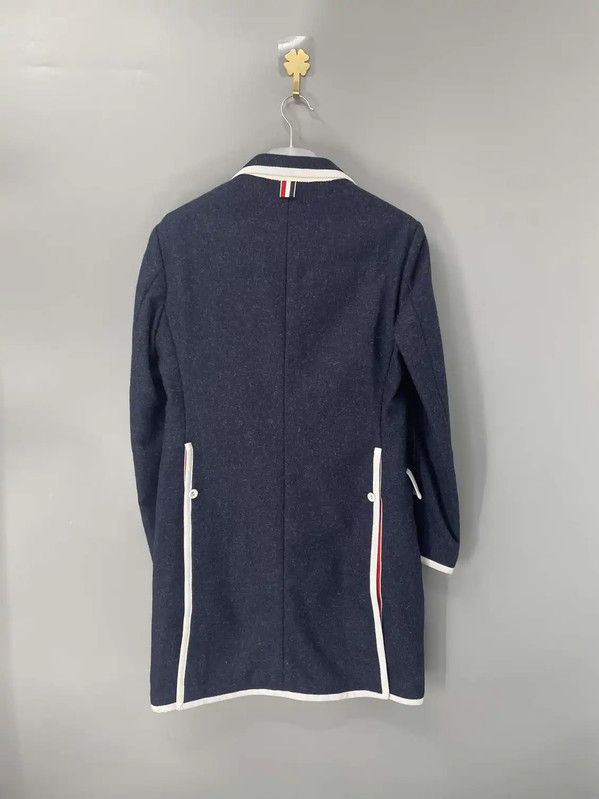 Thom Browne Thom Browne Gray Wool Women's Coat 0089 Size S / US 4 / IT 40 - 2 Thumbnail