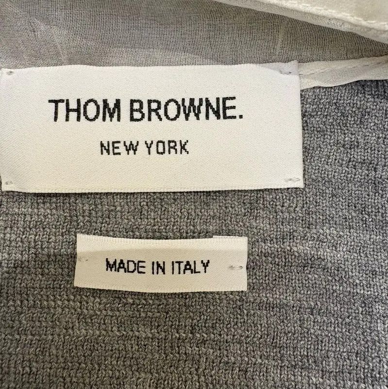 Thom Browne Thom Browne Gray Wool Short Sleeve Sweater 0089 Size M / US 6-8 / IT 42-44 - 4 Thumbnail