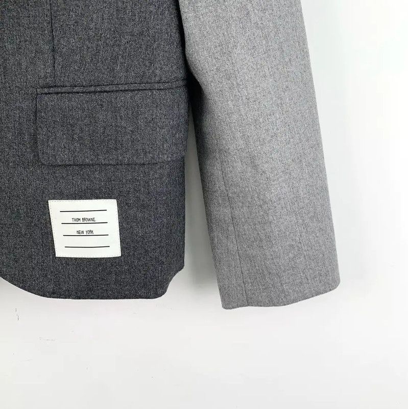 Thom Browne Thom Browne Color Block Wool Jacket for Women 0089 Size S / US 4 / IT 40 - 4 Thumbnail