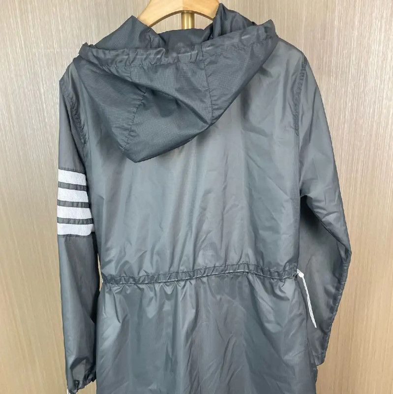 Thom Browne Thom Browne Women's Gray Polyester Coat 0089 Size M / US 6-8 / IT 42-44 - 2 Thumbnail