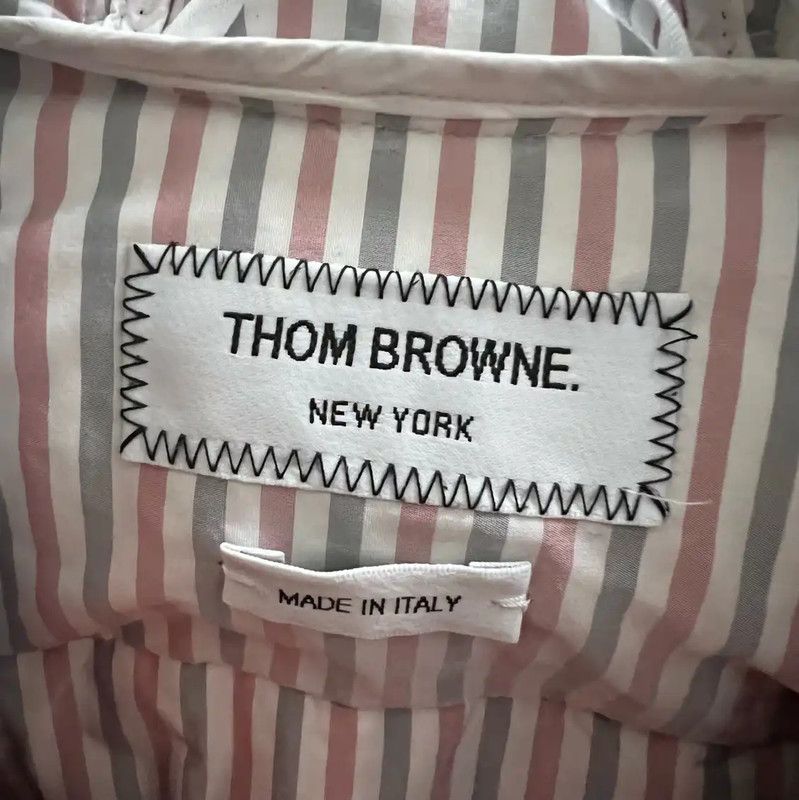 Thom Browne Thom Browne Red Striped Long Puffer Coat 0089 Size ONE SIZE - 4 Thumbnail