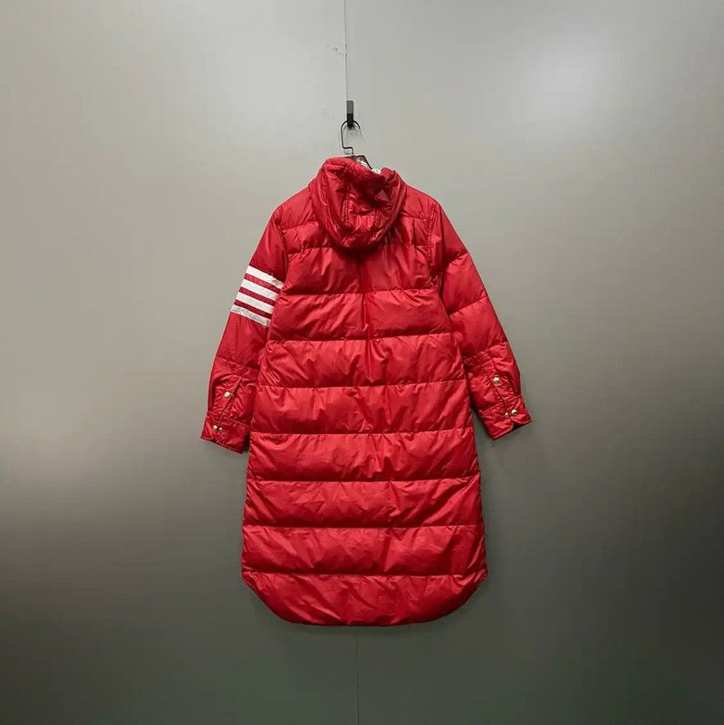 Thom Browne Thom Browne Red Striped Long Puffer Coat 0089 Size ONE SIZE - 3 Thumbnail