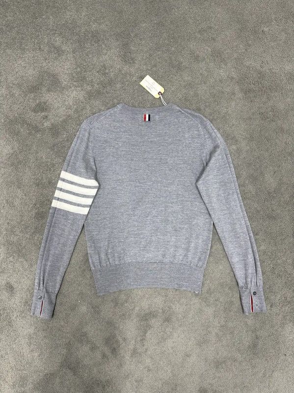 Thom Browne Thom Browne Gray Wool Pullover Sweater 0089 Size S / US 4 / IT 40 - 4 Thumbnail