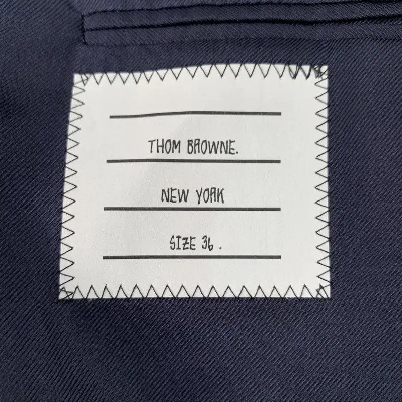 Thom Browne Thom Browne Women's Navy Wool Jacket 0089 Size XS / US 0-2 / IT 36-38 - 5 Thumbnail