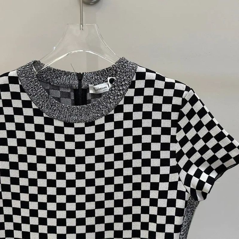 Thom Browne Thom Browne Black Checkered Bodycon Dress 0089 Size S / US 4 / IT 40 - 2 Thumbnail