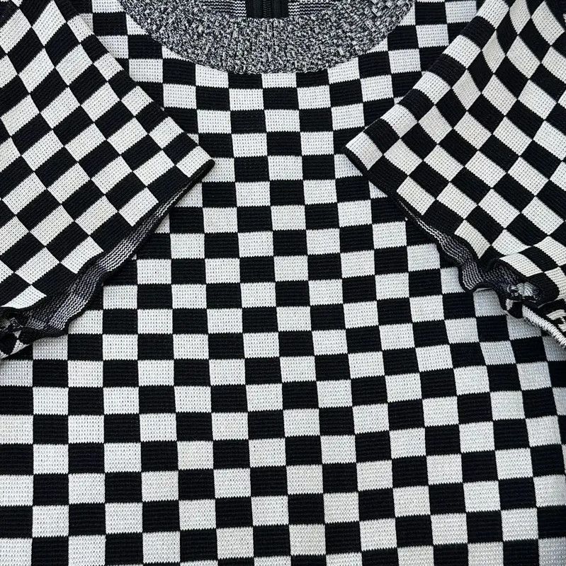 Thom Browne Thom Browne Black Checkered Bodycon Dress 0089 Size S / US 4 / IT 40 - 6 Thumbnail