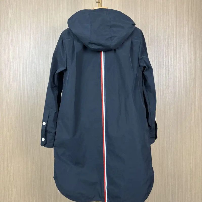 Thom Browne Thom Browne Women's Black Polyester Raincoat 0089 Size L / US 10 / IT 46 - 2 Thumbnail