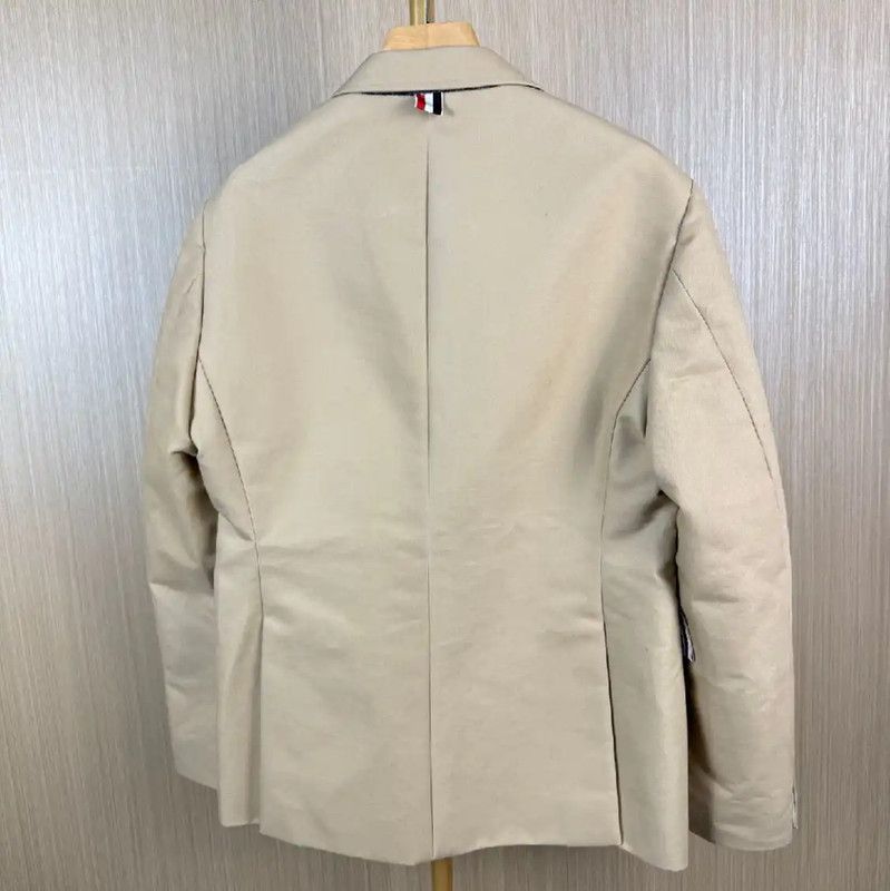 Thom Browne Thom Browne Women's Khaki Cotton Jacket 0089 Size M / US 6-8 / IT 42-44 - 2 Thumbnail
