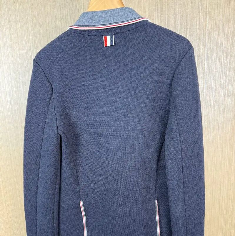 Thom Browne Thom Browne Navy Cotton Women's Cardigan 0089 Size M / US 6-8 / IT 42-44 - 2 Thumbnail