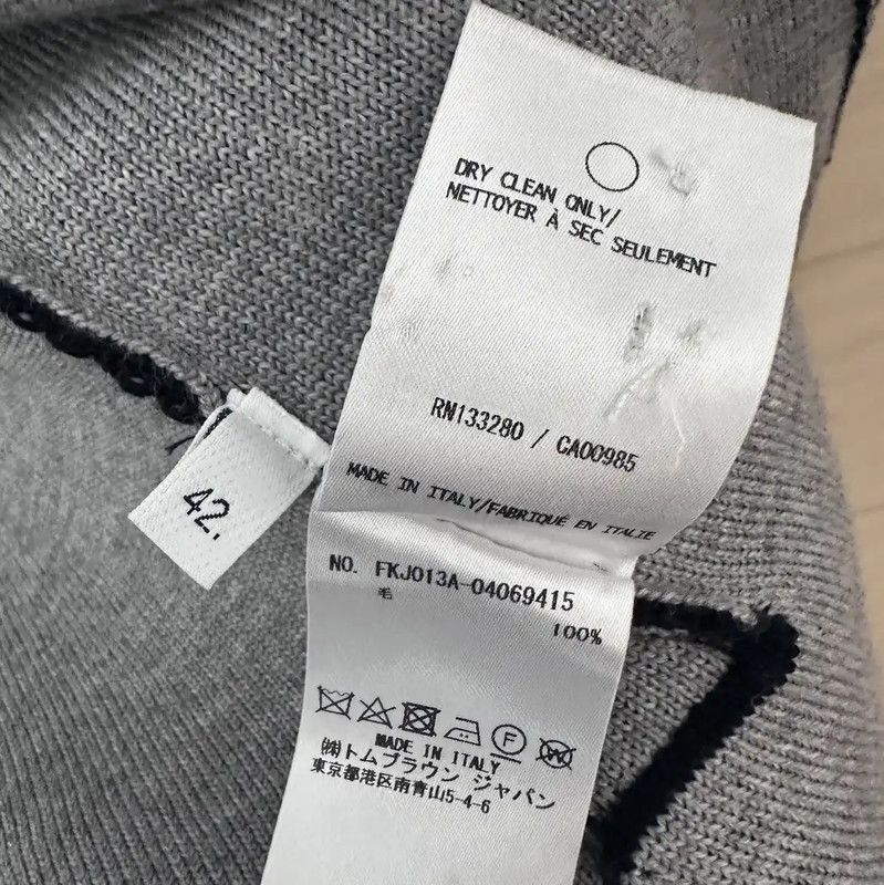 Thom Browne Thom Browne Women's White Cardigan Sweater 0089 Size M / US 6-8 / IT 42-44 - 8 Thumbnail