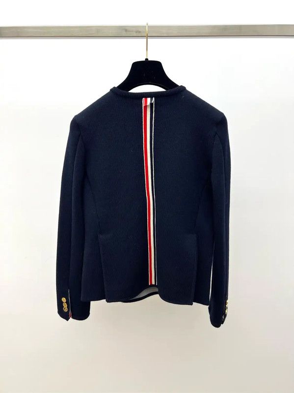Thom Browne Thom Browne Women's White Cardigan Sweater 0089 Size M / US 6-8 / IT 42-44 - 2 Thumbnail