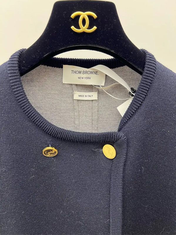 Thom Browne Thom Browne Women's White Cardigan Sweater 0089 Size M / US 6-8 / IT 42-44 - 3 Thumbnail