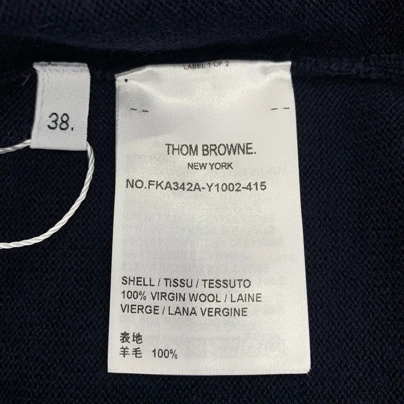 Thom Browne Thom Browne Women's Navy Wool Sweater 0089 Size S / US 4 / IT 40 - 7 Thumbnail