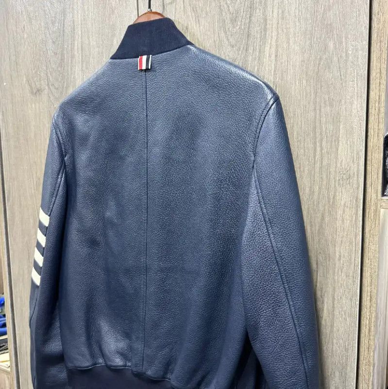 Thom Browne Thom Browne Black Leather Women's Jacket 0089 Size S / US 4 / IT 40 - 7 Thumbnail