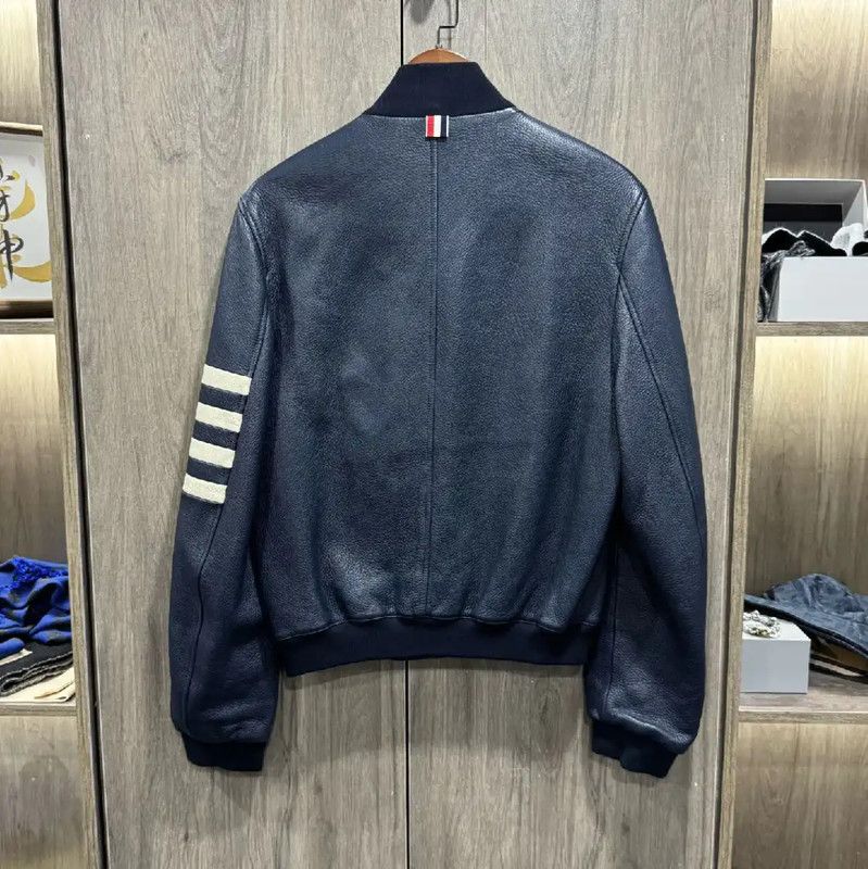 Thom Browne Thom Browne Black Leather Women's Jacket 0089 Size S / US 4 / IT 40 - 2 Thumbnail