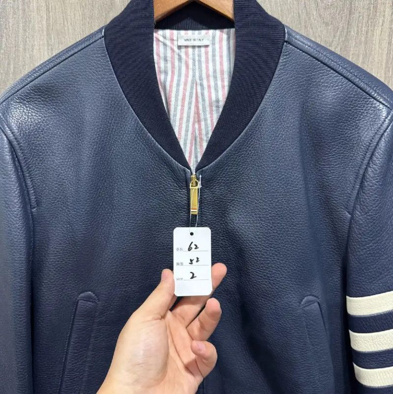 Thom Browne Thom Browne Black Leather Women's Jacket 0089 Size S / US 4 / IT 40 - 8 Thumbnail