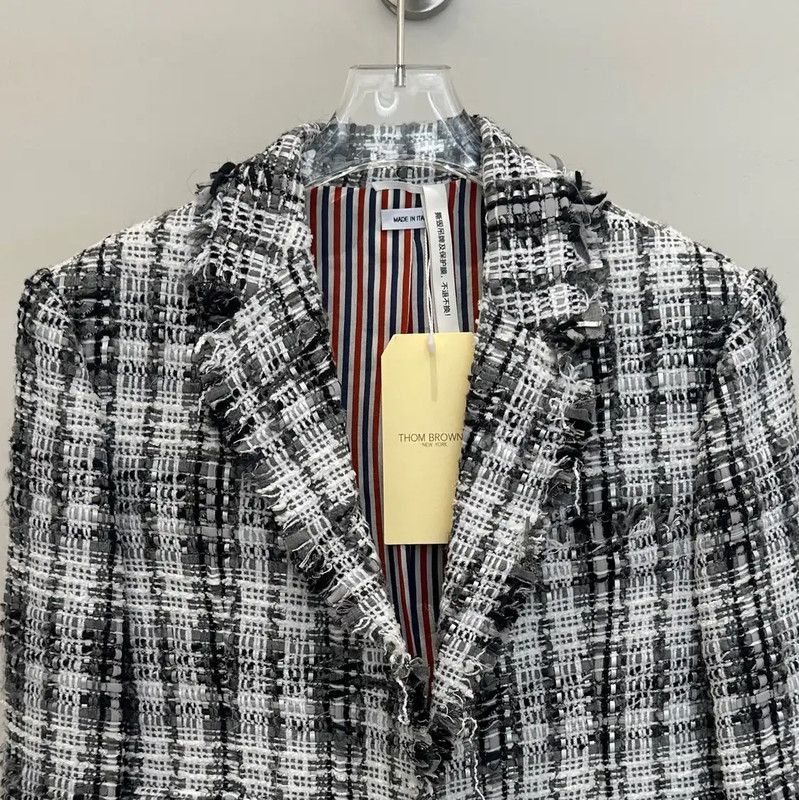 Thom Browne Thom Browne Gray Short Sleeve Blazer 0089 Size S / US 4 / IT 40 - 2 Thumbnail