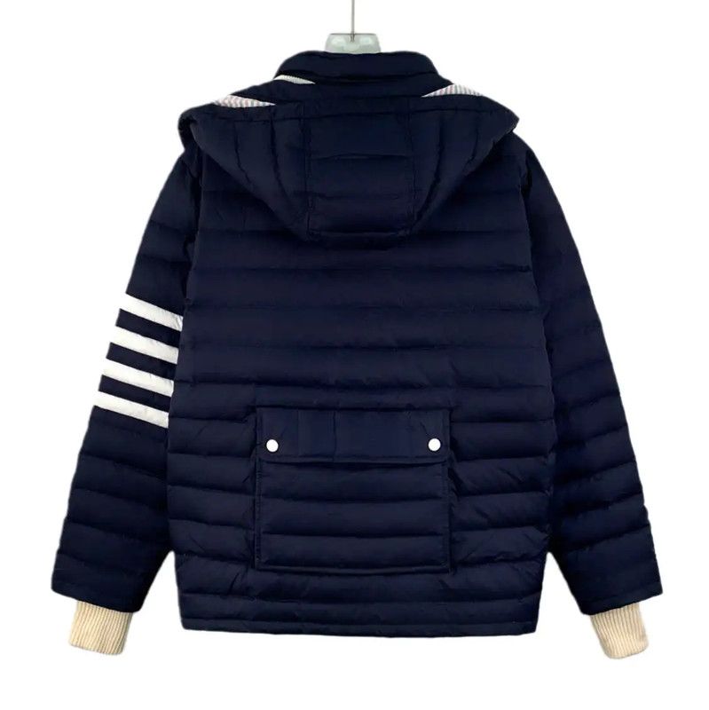 Thom Browne Thom Browne Dark Blue Women’s Down Jacket 0089 Size L / US 10 / IT 46 - 2 Thumbnail