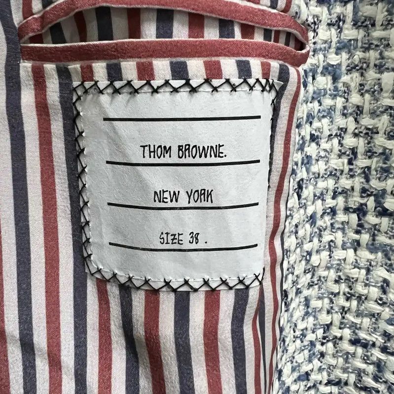 Thom Browne Thom Browne Grey Wool Long Coat for Women 0089 Size ONE SIZE - 3 Thumbnail