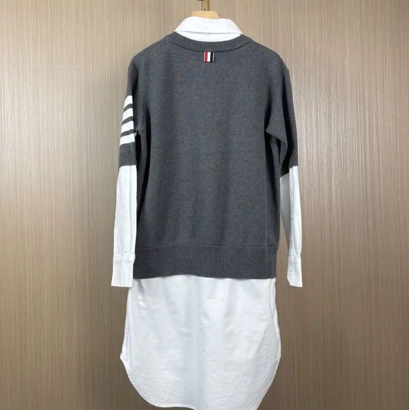 Thom Browne Thom Browne Colorblock Cotton Shirt for Women 0089 Size M / US 6-8 / IT 42-44 - 2 Thumbnail