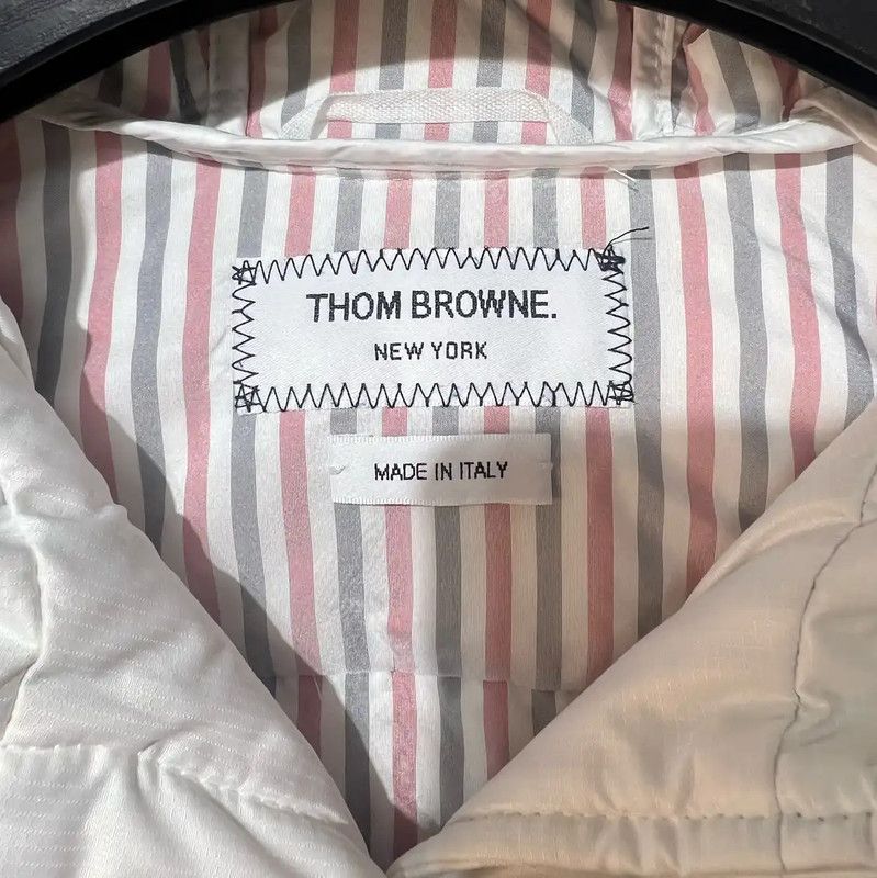 Thom Browne Thom Browne Long White Puffer Coat for Women 0089 Size S / US 4 / IT 40 - 5 Thumbnail