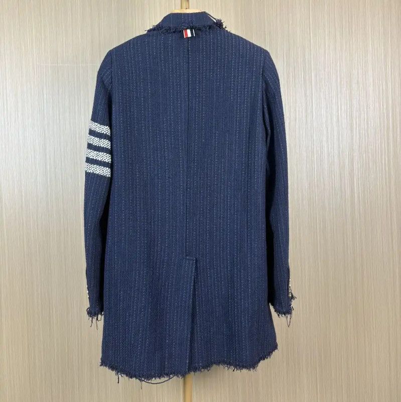 Thom Browne Thom Browne Navy Cotton Women's Coat 0089 Size M / US 6-8 / IT 42-44 - 2 Thumbnail