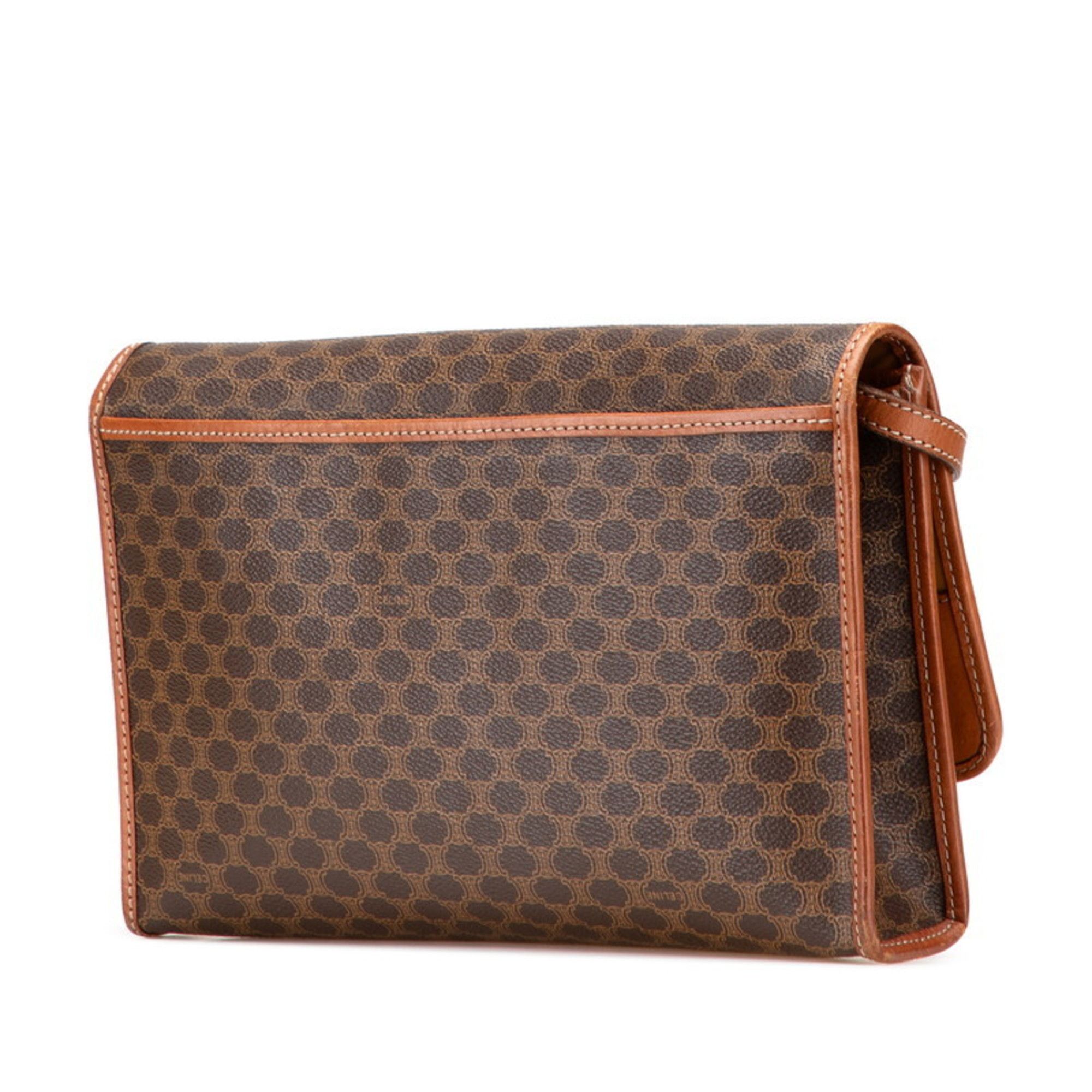 Celine Celine Macadam Crossbody Shoulder Bag in Brown Leather for Women Size ONE SIZE - 2 Thumbnail