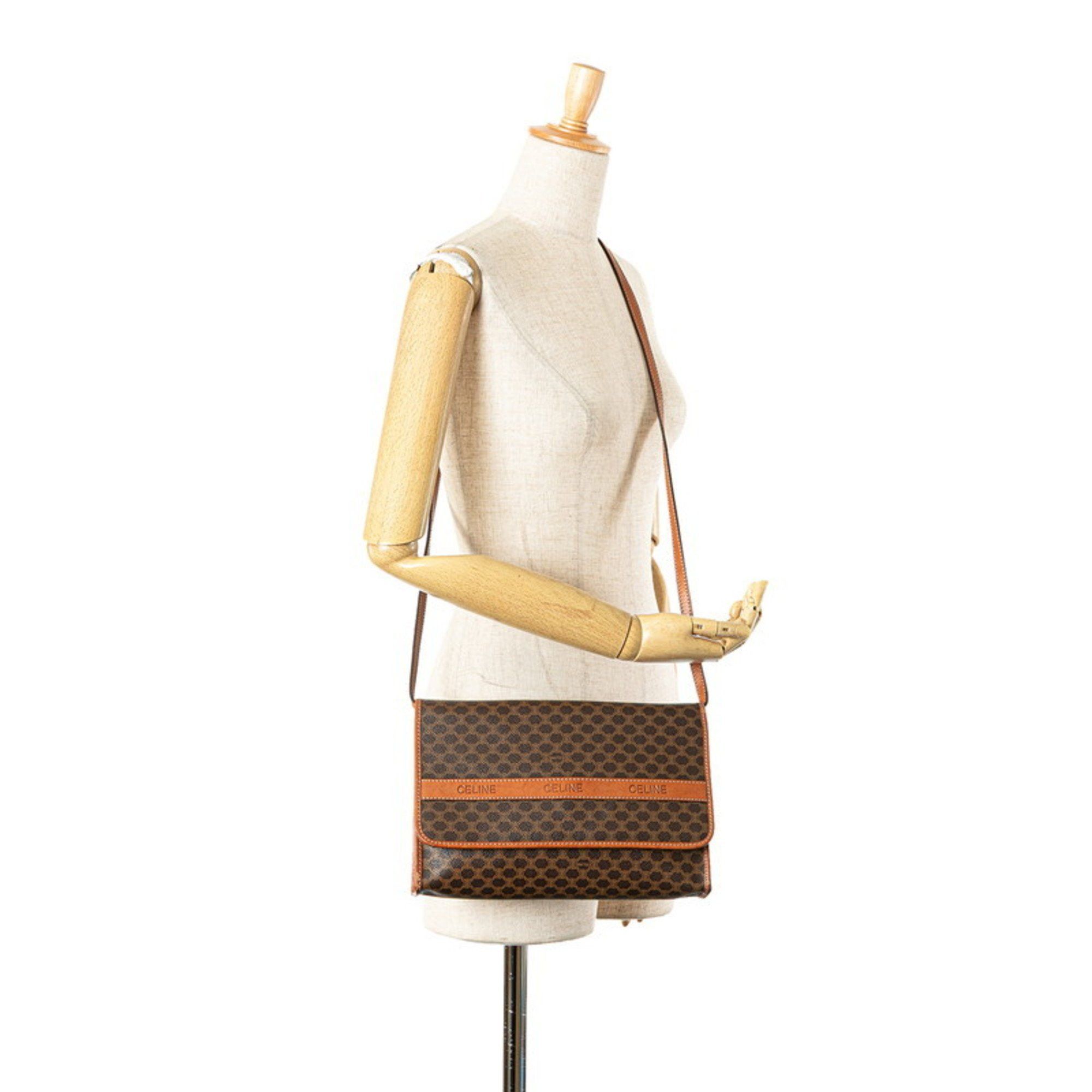 Celine Celine Macadam Crossbody Shoulder Bag in Brown Leather for Women Size ONE SIZE - 13 Thumbnail