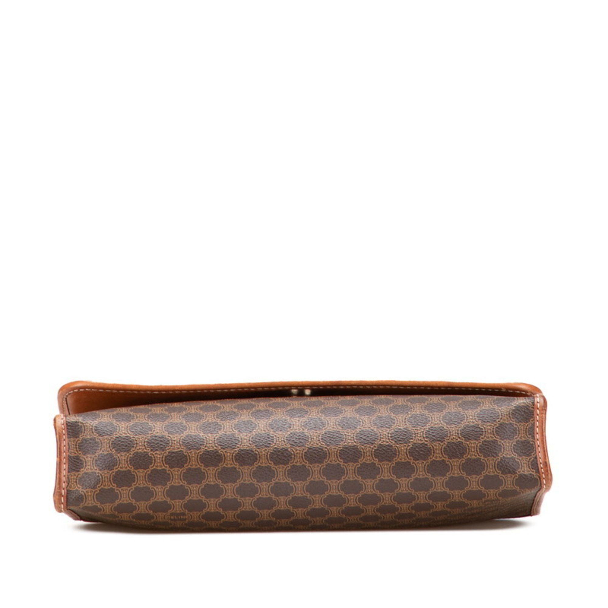 Celine Celine Macadam Crossbody Shoulder Bag in Brown Leather for Women Size ONE SIZE - 3 Thumbnail