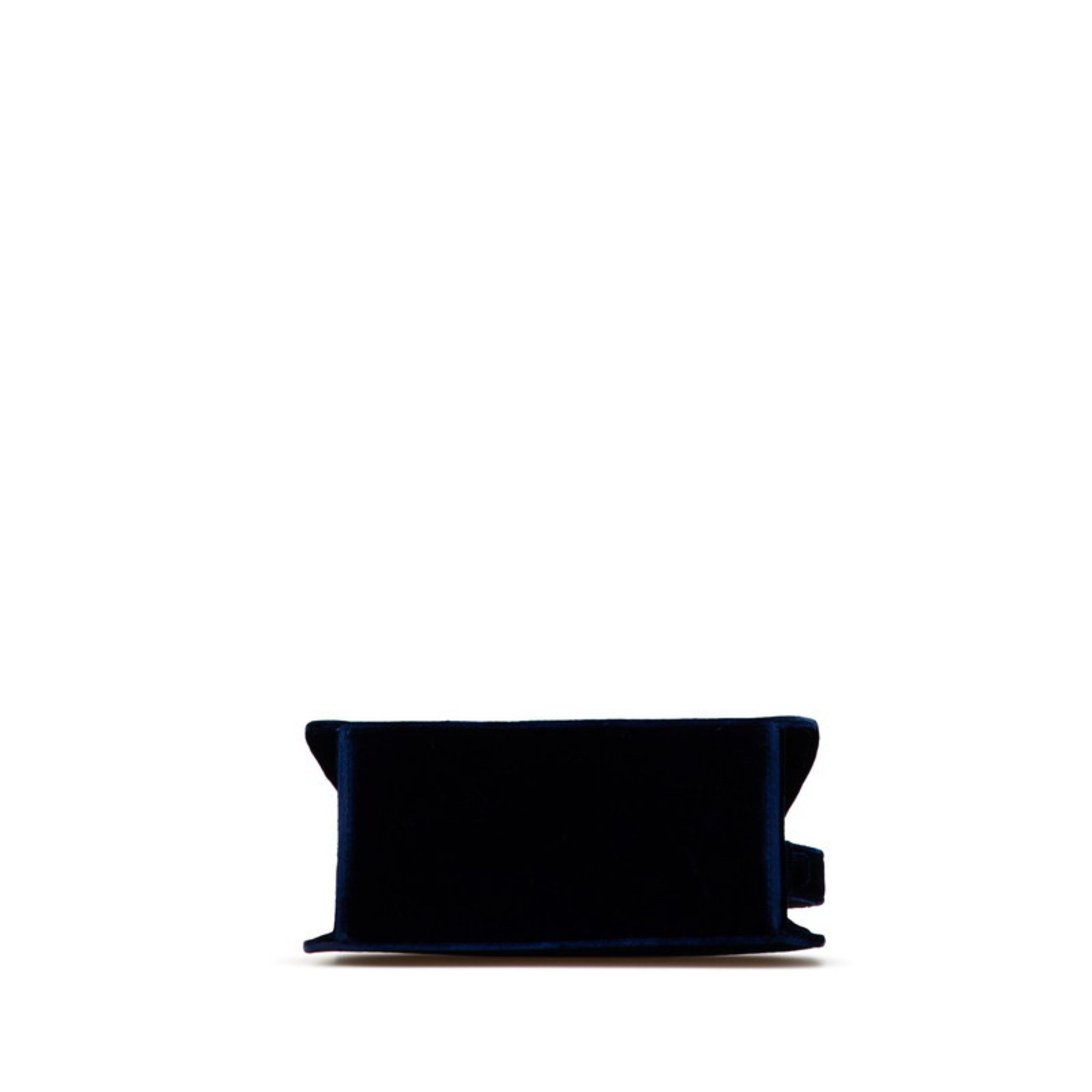Chanel Chanel Coco Mark Mini Handbag Navy Velour Women's CHANEL Size ONE SIZE - 3 Thumbnail