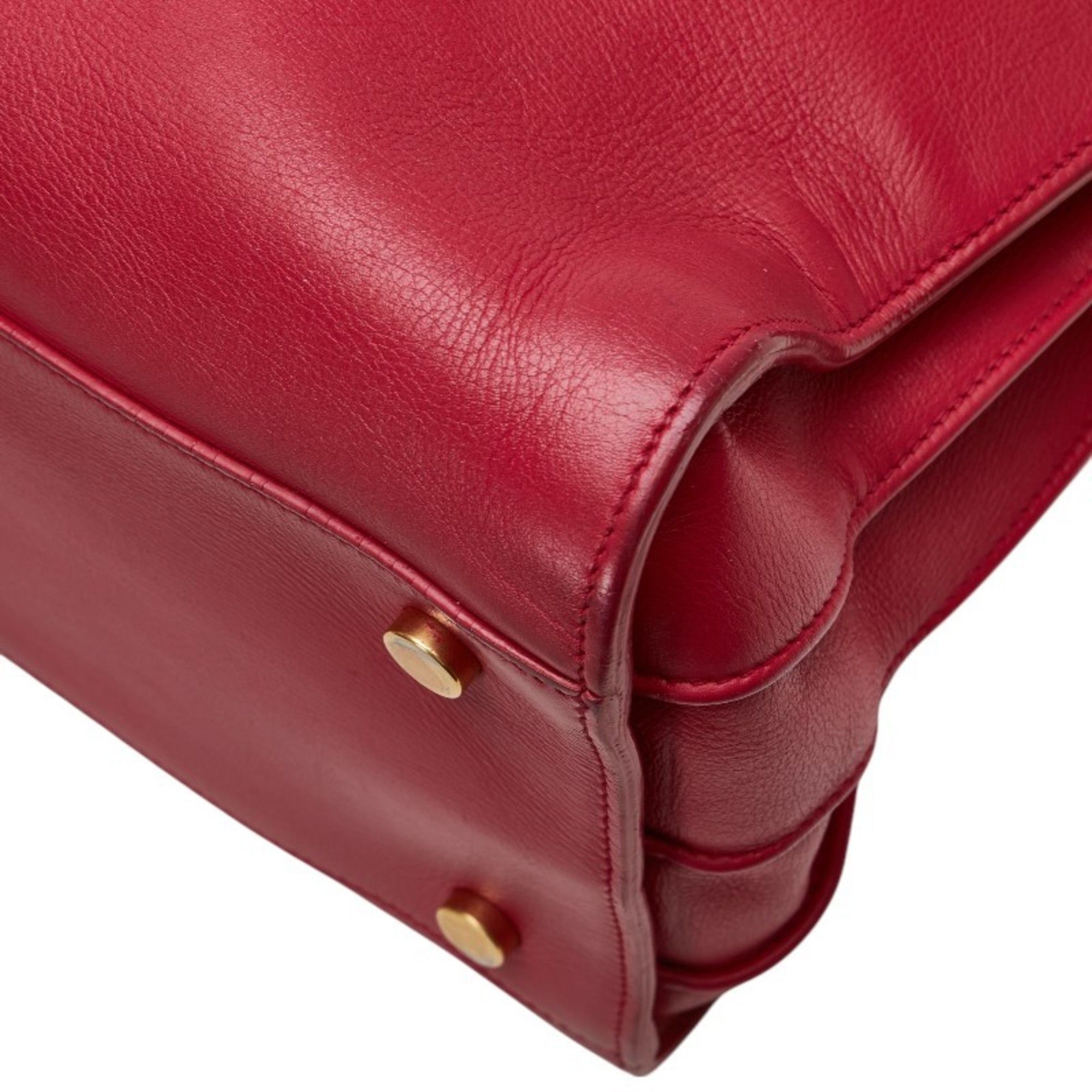 Saint Laurent logo shoulder bag/handbag, 2-way, pink leather, women's, SAINT LAURENT