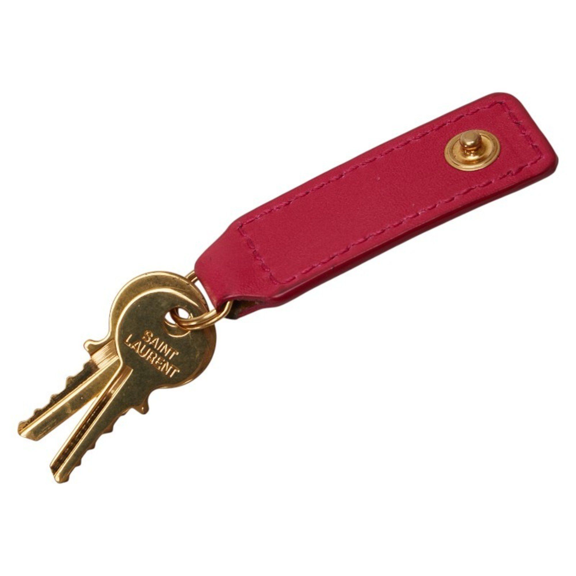 Saint Laurent logo shoulder bag/handbag, 2-way, pink leather, women's, SAINT LAURENT