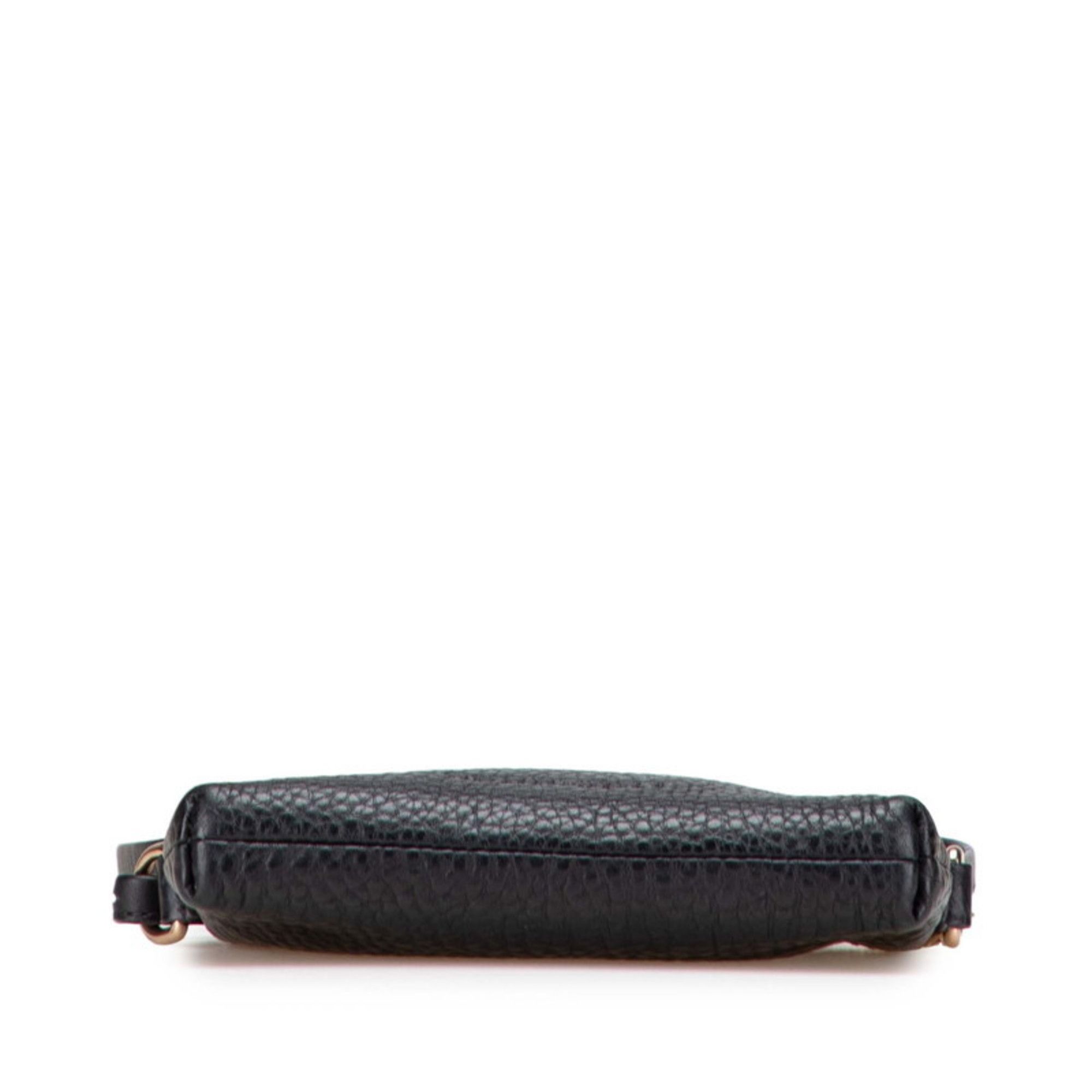 Burberry Burberry Nova Check Crossbody Shoulder Bag Pochette Black Leather Women's BURBERRY Size ONE SIZE - 3 Thumbnail