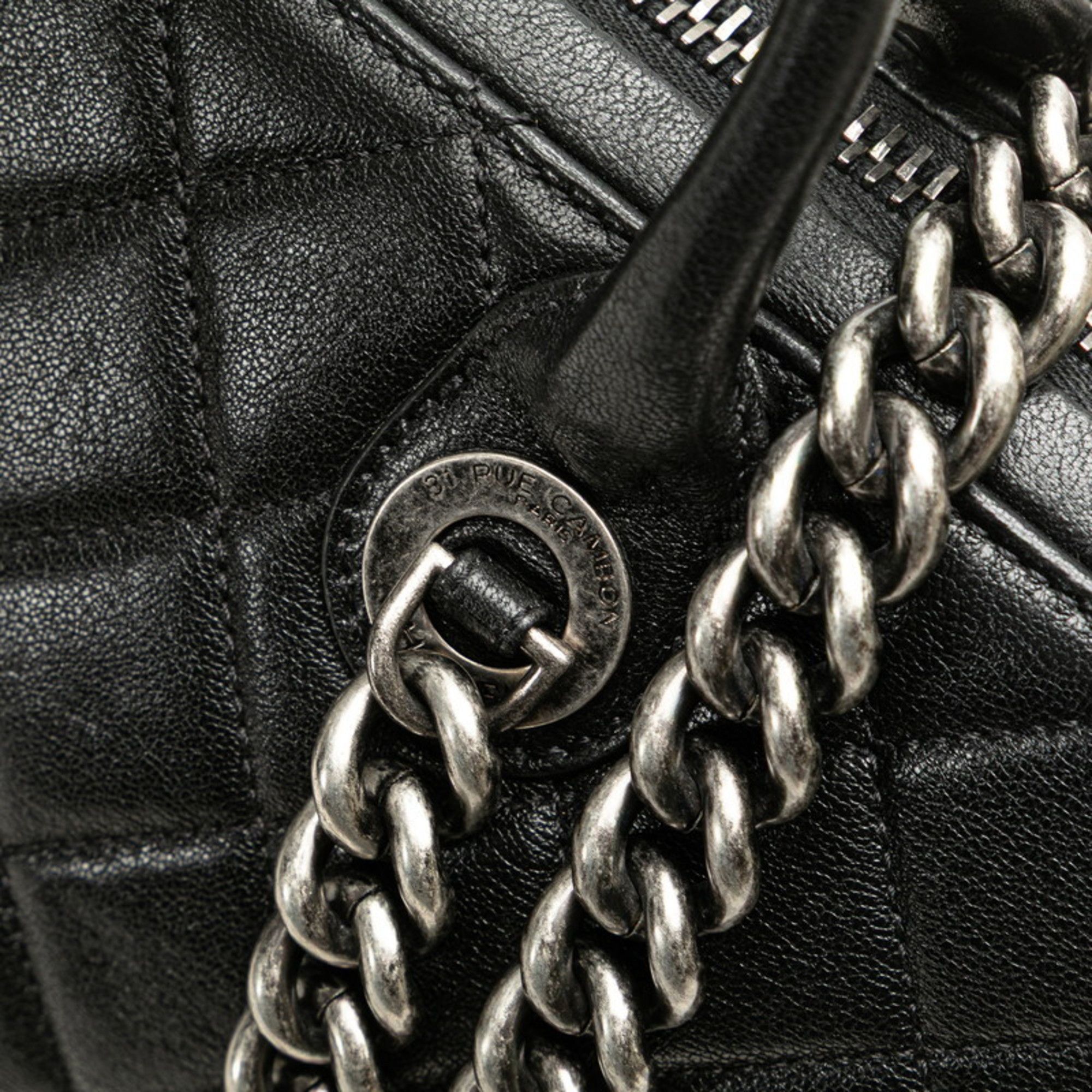 Chanel CHANEL 31 RUE CAMBON Handbag Chain Shoulder Bag Black Lambskin Women's Size ONE SIZE - 5 Thumbnail