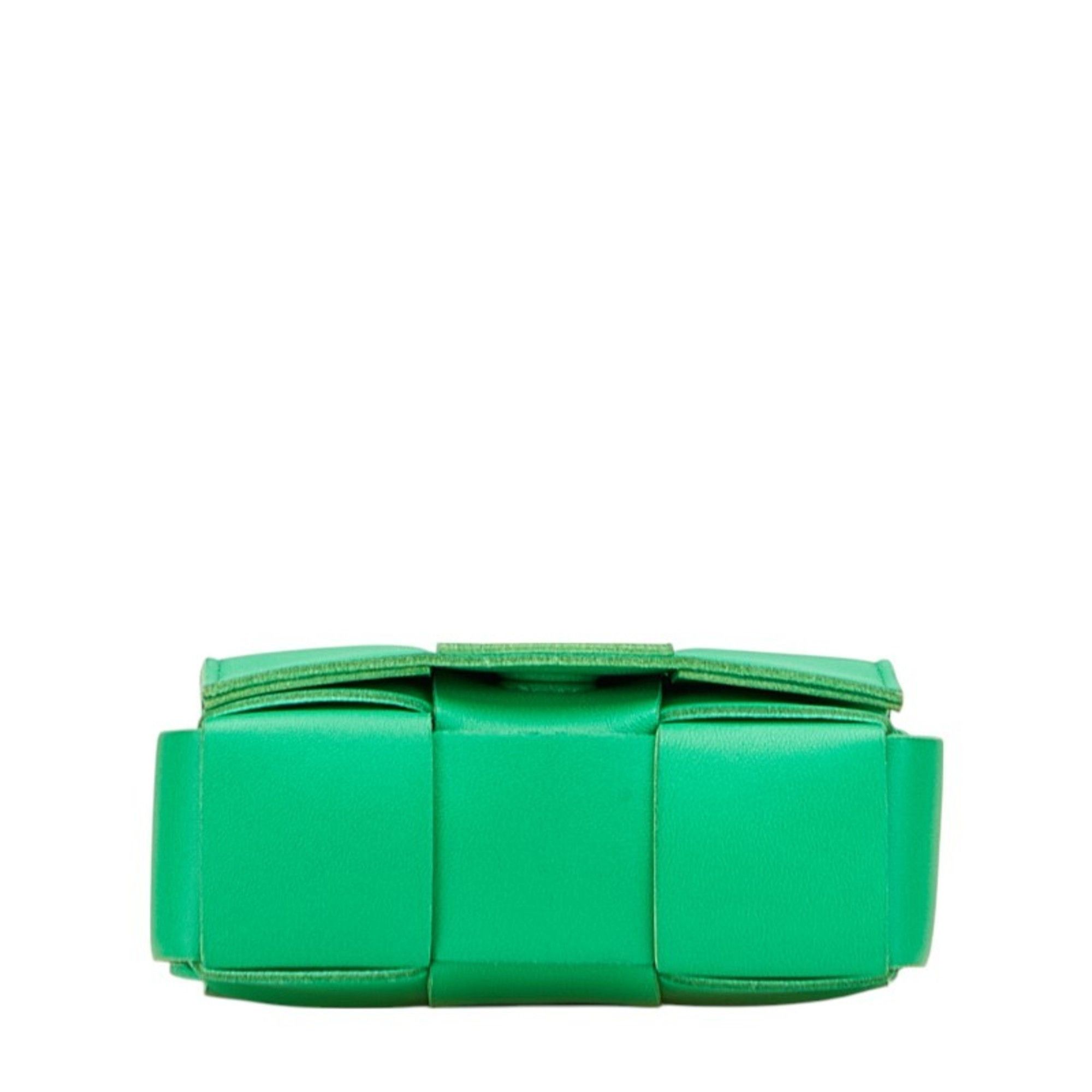 Bottega Veneta Bottega Veneta Candy Cassette Crossbody Shoulder Bag 667048 VCQ72 Paraquito Green Leather Women's BOTTEGAVENETA Size ONE SIZE - 2 Thumbnail