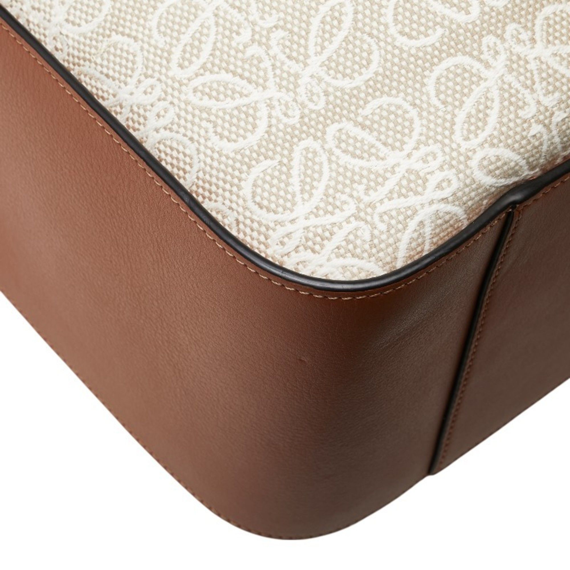 Loewe LOEWE Repeat Anagram Hammock Small Handbag/Shoulder Bag, 2-Way, Beige/Brown Canvas and Leather, Women's Size ONE SIZE - 7 Thumbnail