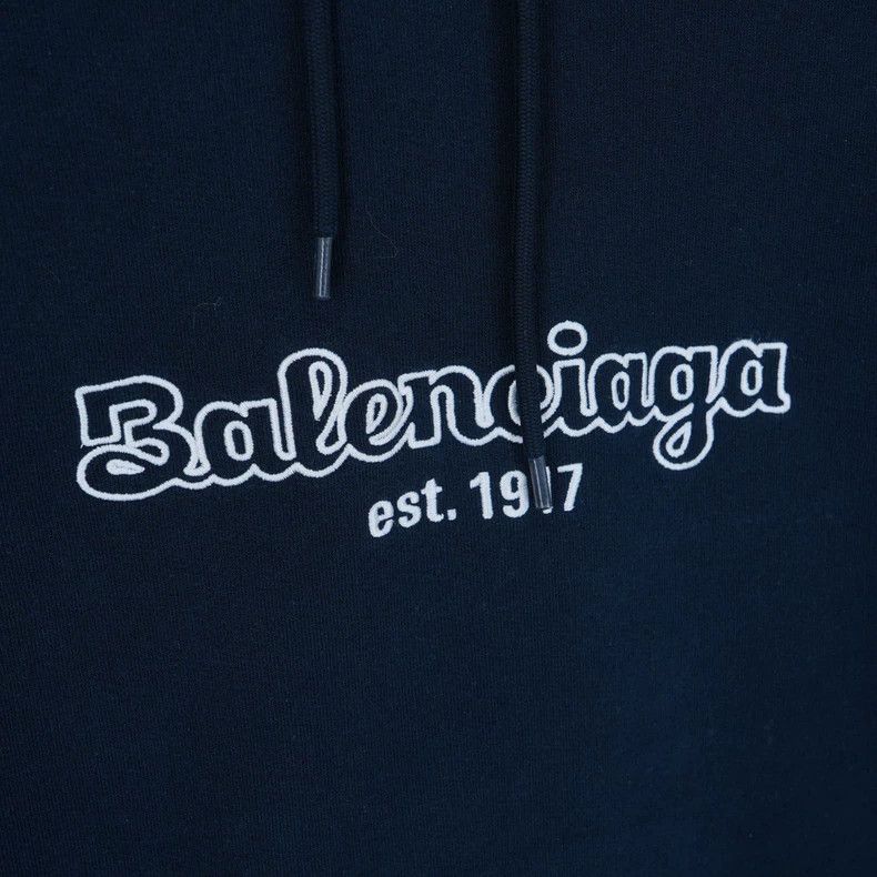 Balenciaga Logo Print Hoodie Sweatshirt - dmc