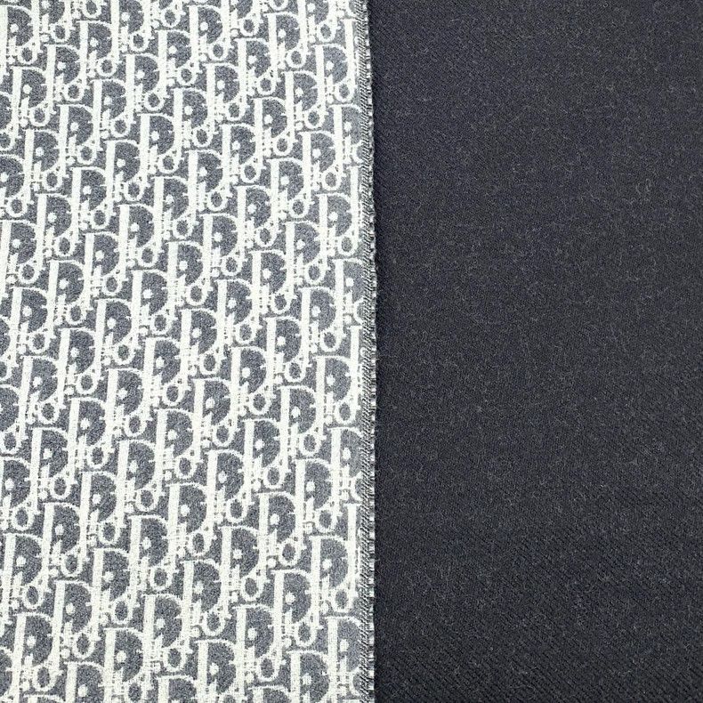 Dior Dior Oblique Gray Logo Wool Scarf - dmc Size ONE SIZE - 5 Thumbnail