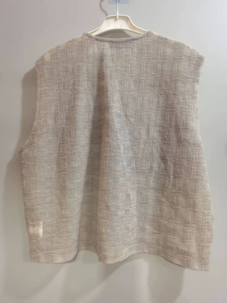 Our Legacy OUR LEGACY V-Neck Linen Vest - dmc Size US M / EU 48-50 / 2 - 4 Thumbnail