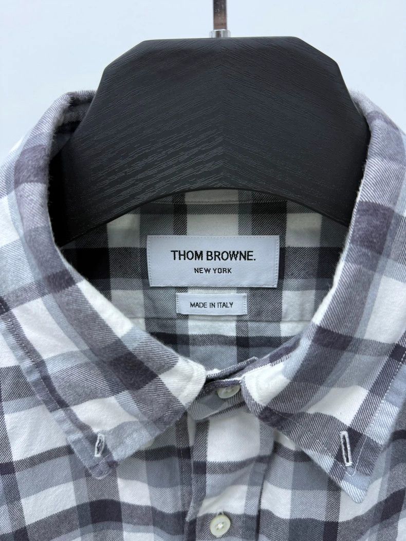 Thom Browne Thom Browne Plaid Dual-Sleeve Shirt - dmc Size US XL / EU 56 / 4 - 3 Thumbnail