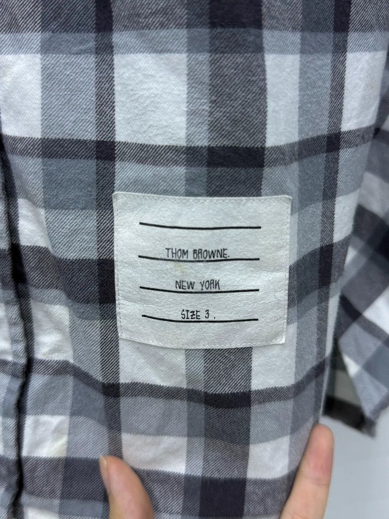 Thom Browne Thom Browne Plaid Dual-Sleeve Shirt - dmc Size US XL / EU 56 / 4 - 5 Thumbnail