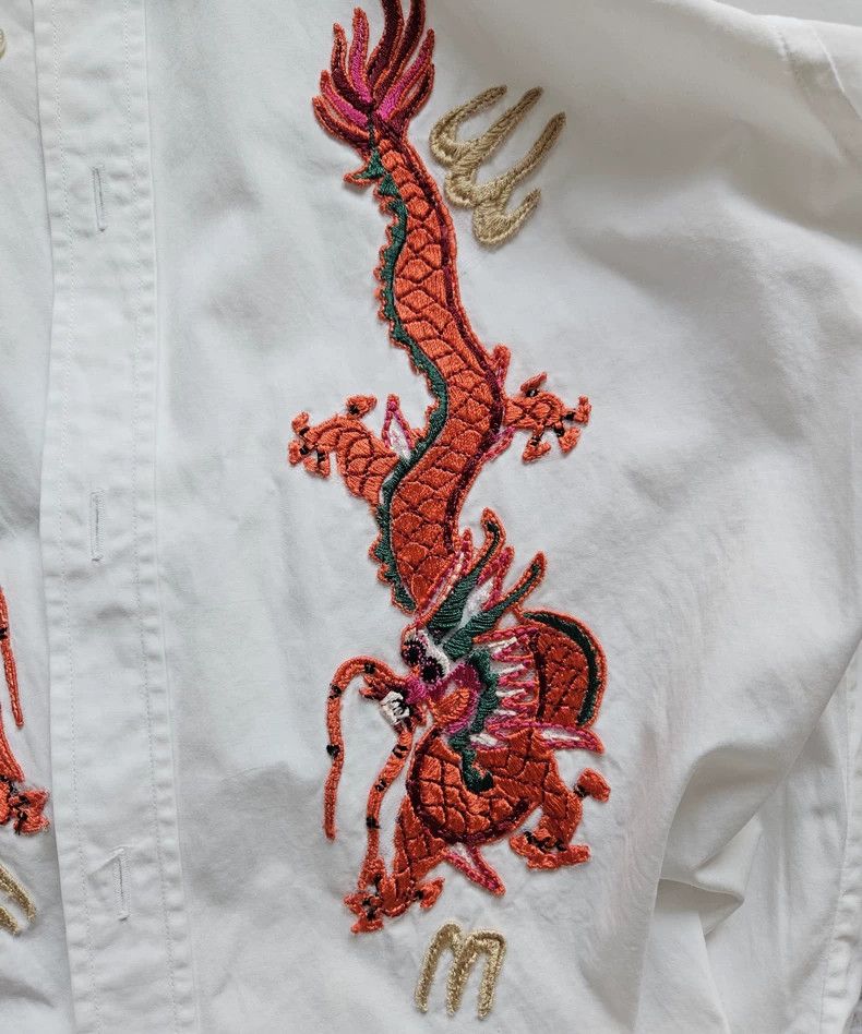 Gucci Gucci Embroidered Dragon Shirt - dmc Size US S / EU 44-46 / 1 - 4 Thumbnail
