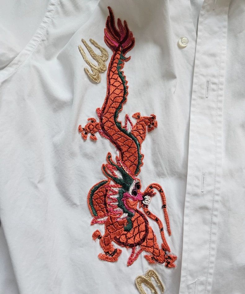 Gucci Gucci Embroidered Dragon Shirt - dmc Size US S / EU 44-46 / 1 - 5 Thumbnail