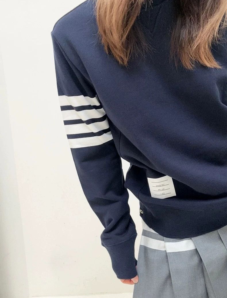 Thom Browne Thom Browne Navy Stripe Sweatshirt 44 - dmc Size US S / EU 44-46 / 1 - 8 Thumbnail