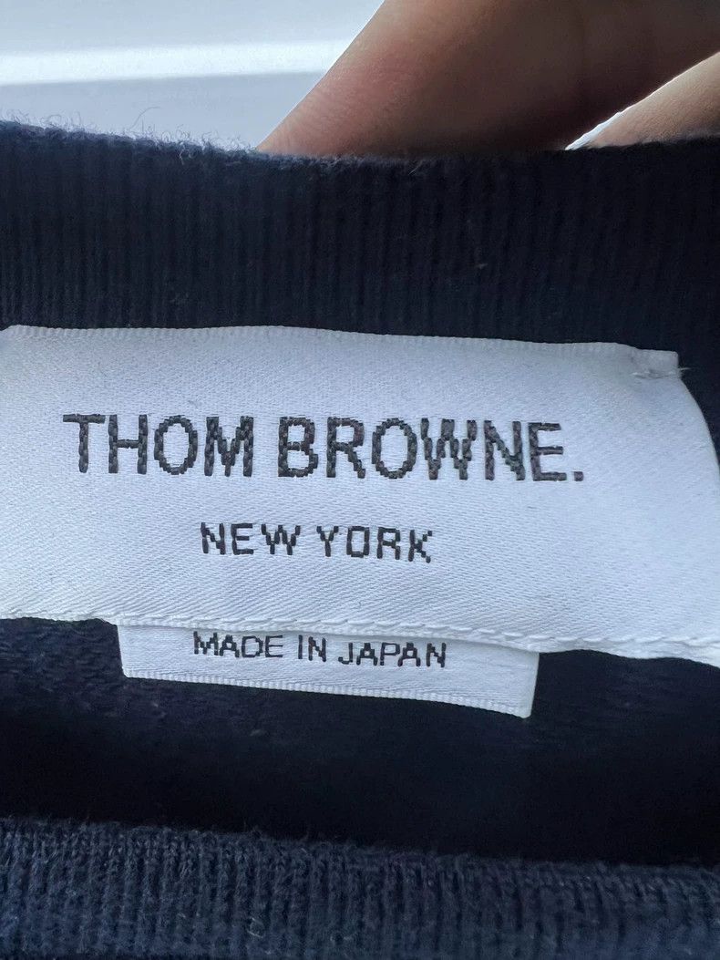 Thom Browne Thom Browne Navy Stripe Sweatshirt 44 - dmc Size US S / EU 44-46 / 1 - 5 Thumbnail