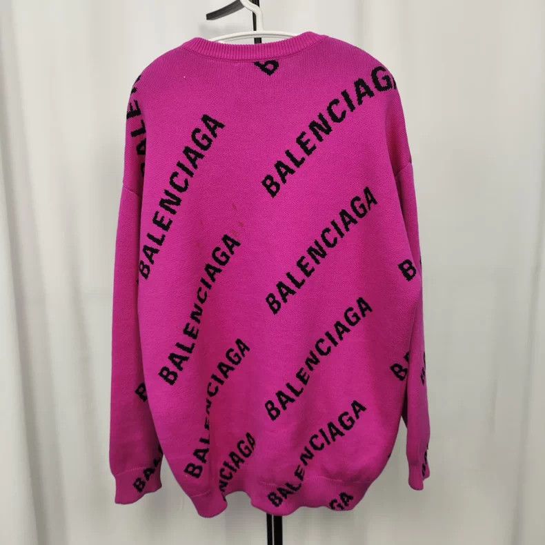 Balenciaga Balenciaga Pink Knit Sweater M - dmc Size US M / EU 48-50 / 2 - 2 Thumbnail