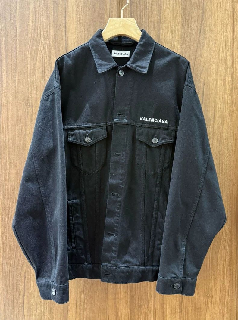 Balenciaga Balenciaga Crew Black Denim Jacket - dmc Size US XS / EU 42 / 0 - 2 Thumbnail