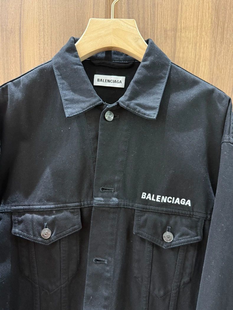 Balenciaga Balenciaga Crew Black Denim Jacket - dmc Size US XS / EU 42 / 0 - 3 Thumbnail